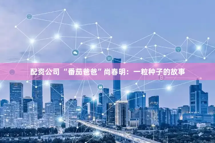 配资公司 “番茄爸爸”尚春明：一粒种子的故事