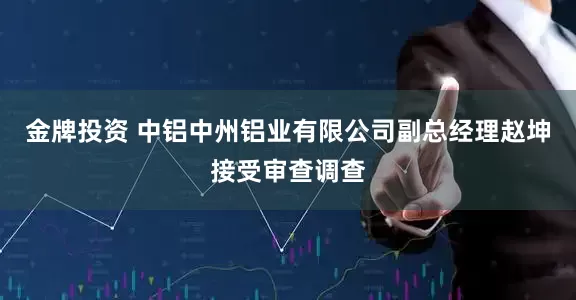 金牌投资 中铝中州铝业有限公司副总经理赵坤接受审查调查